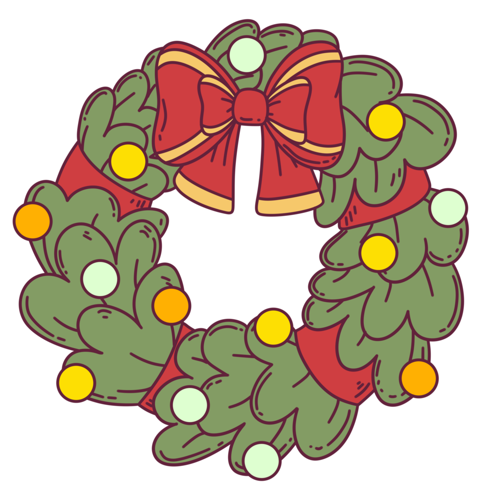 Natale ghirlanda cartone animato icona png