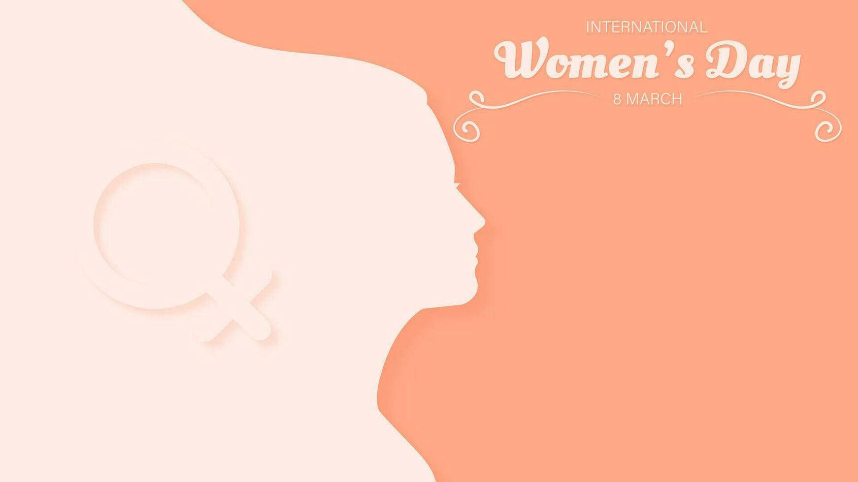 International Women's Day 8 march with peach fuzz colors vector