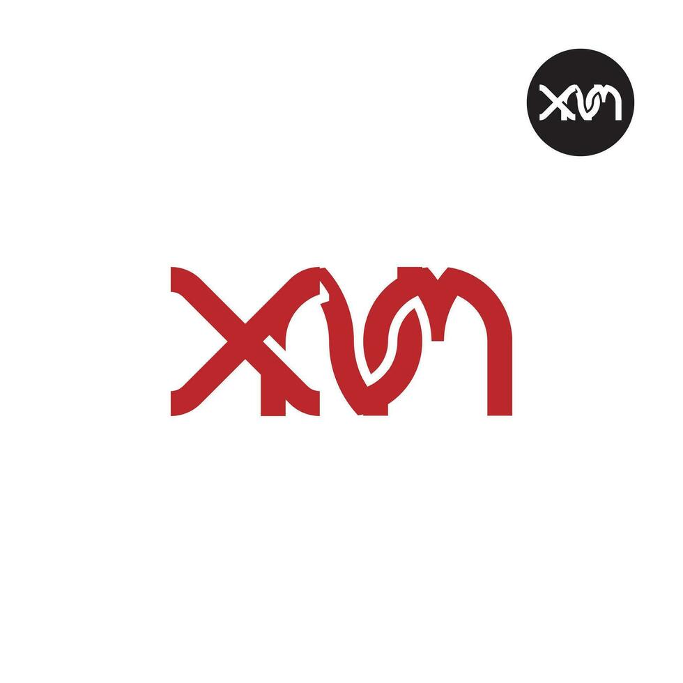 Letter XNM Monogram Logo Design vector