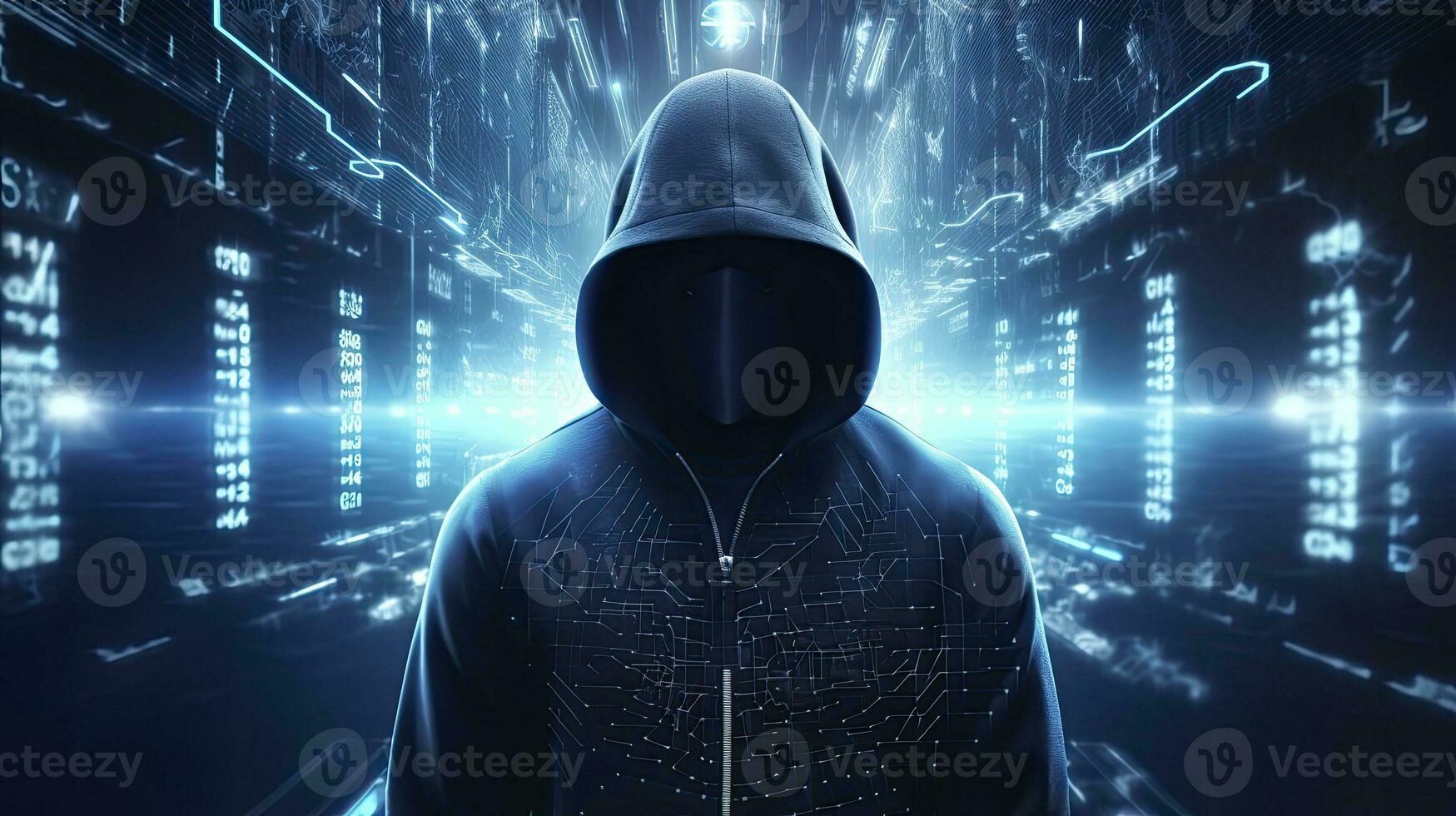 AI generated Unveiling the Anonymous Hacker. Digital Intrigue, Invisible Threats. AI Generated photo