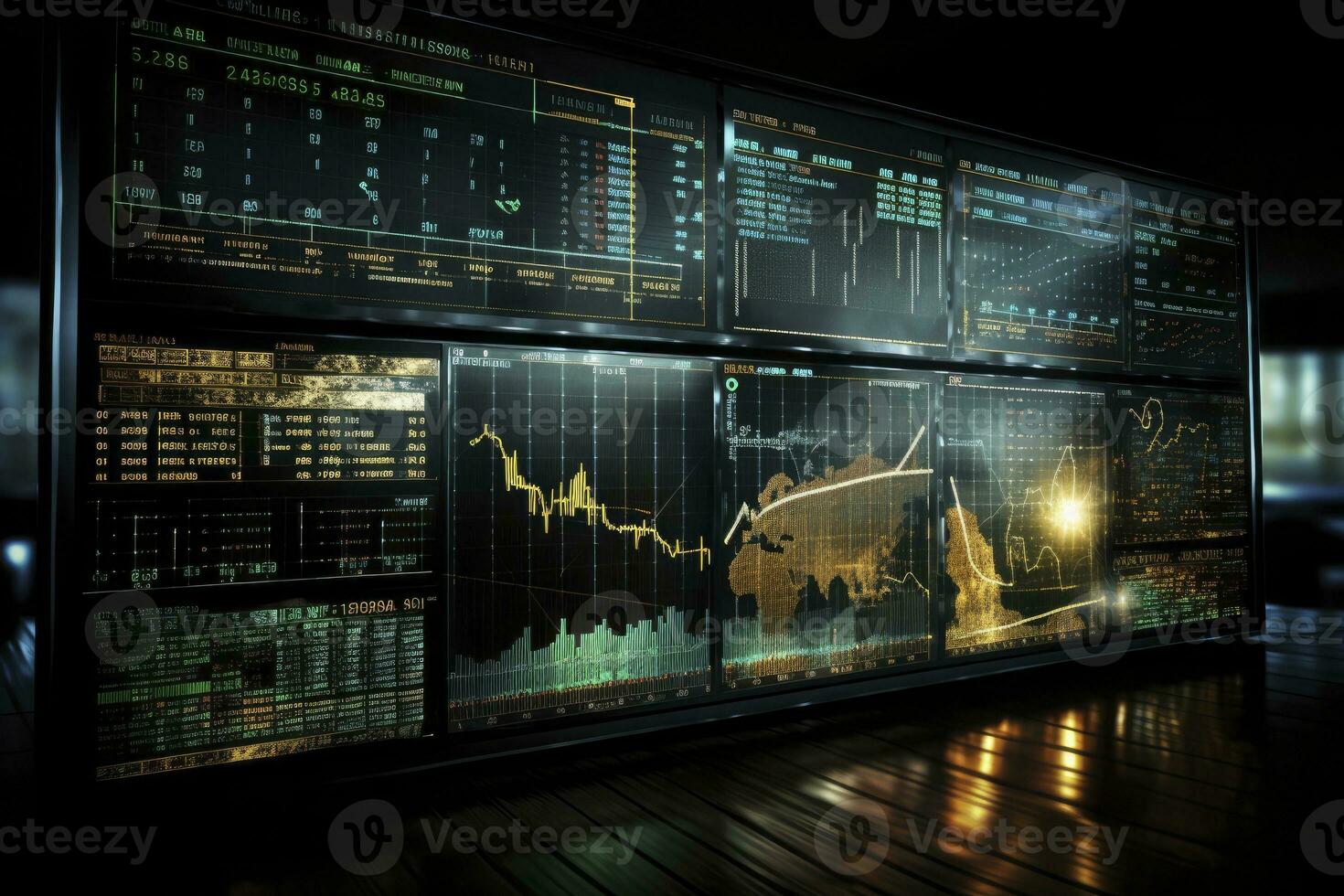 AI generated Digitally Generated Currency and Exchange Stock Chart for Finance and Economy Based Computer Software and Coding Display. AI Generated photo