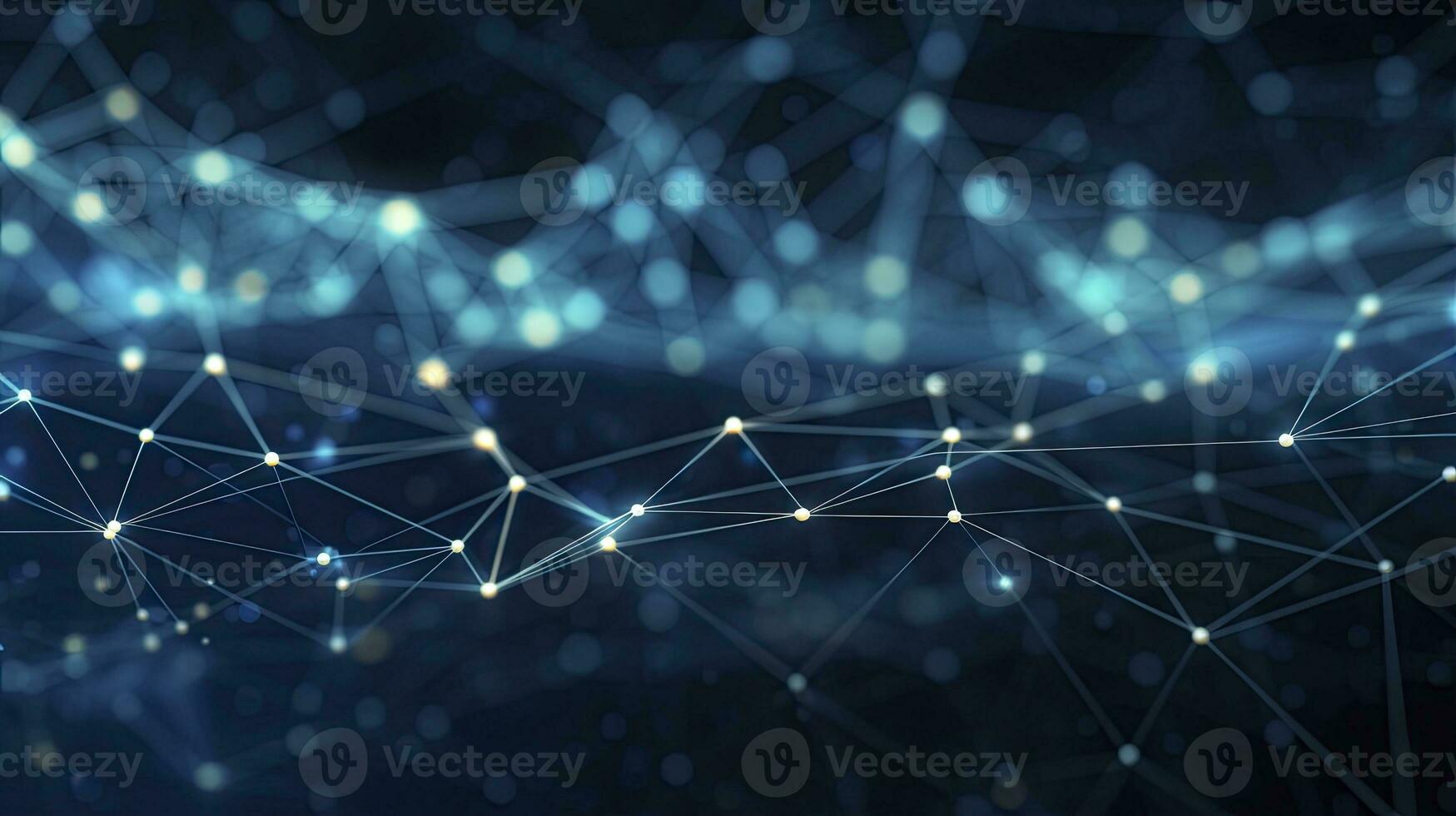 AI generated Abstract Digital Connections with Data and Blockchain Technology. AI Generated photo