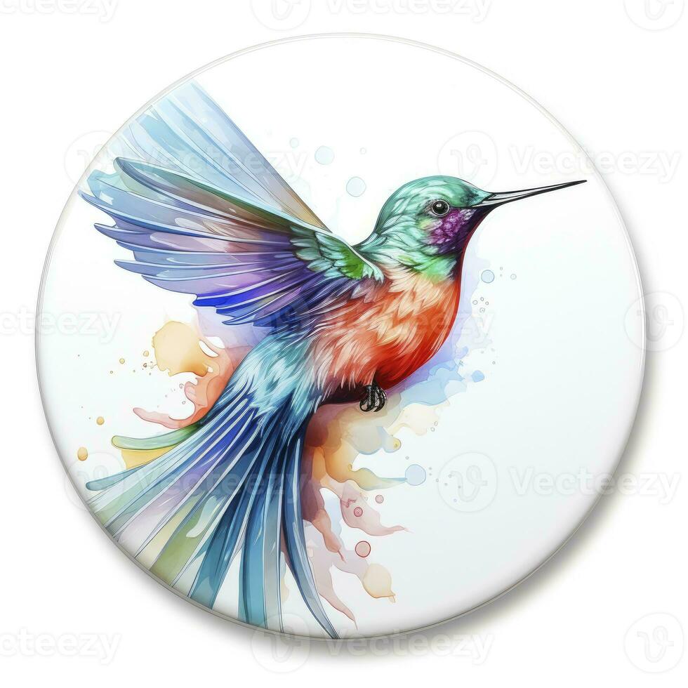 AI generated Hummingbird clipart on white background. AI Generated photo