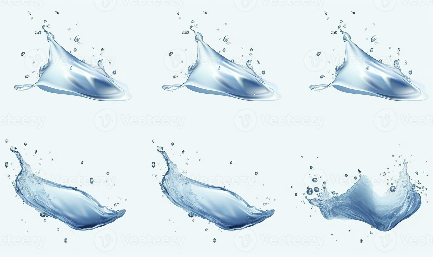 AI generated The water crown splashes with drops.Generative AI photo