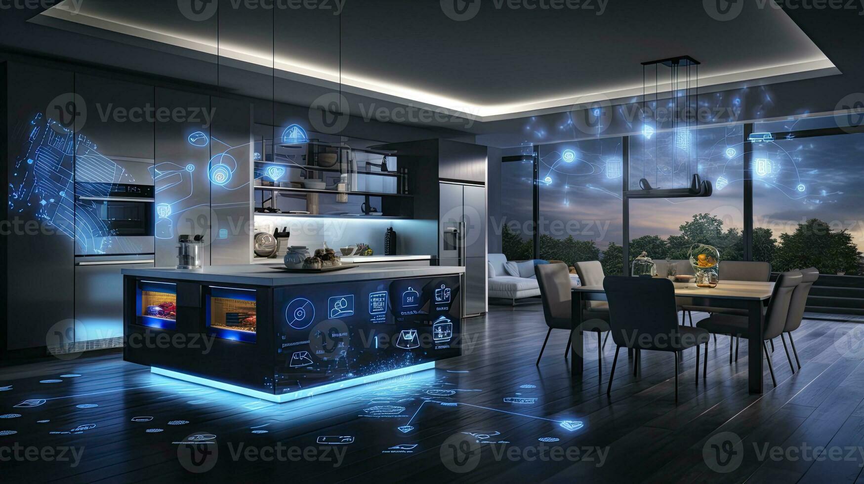 AI generated Connected Living, The IoT Revolution in Smart Homes. AI Generated photo