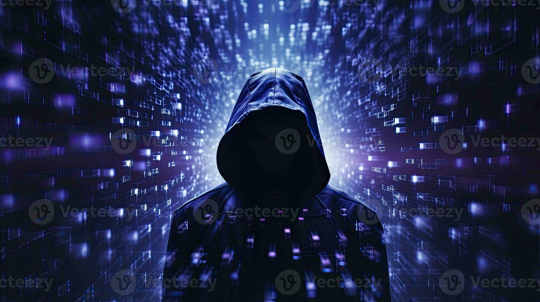 AI generated Unveiling the Anonymous Hacker. Digital Intrigue, Invisible Threats. AI Generated photo