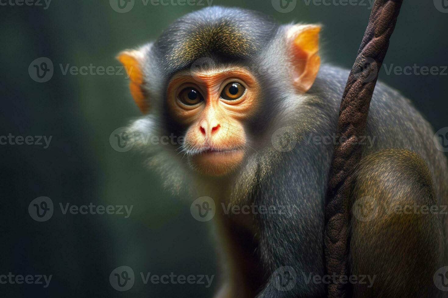 AI generated Wolfs Mona Monkey. Generative AI photo