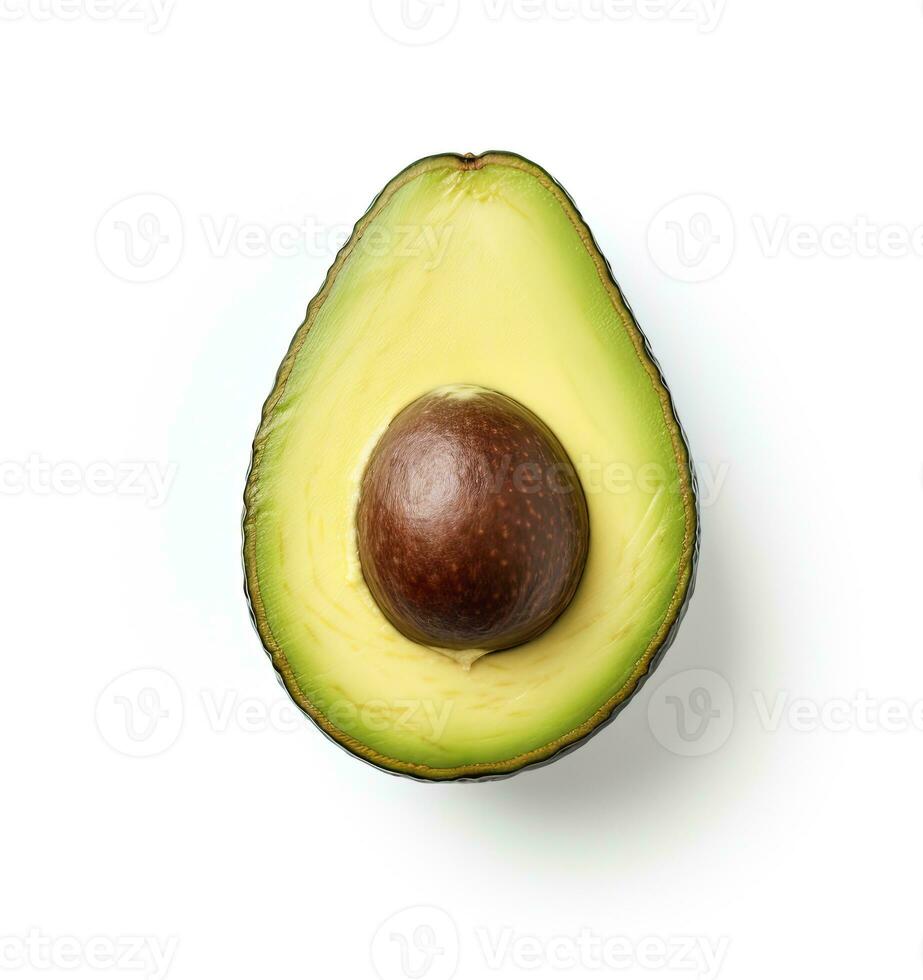 AI generated Avocado on white background. AI Generated photo