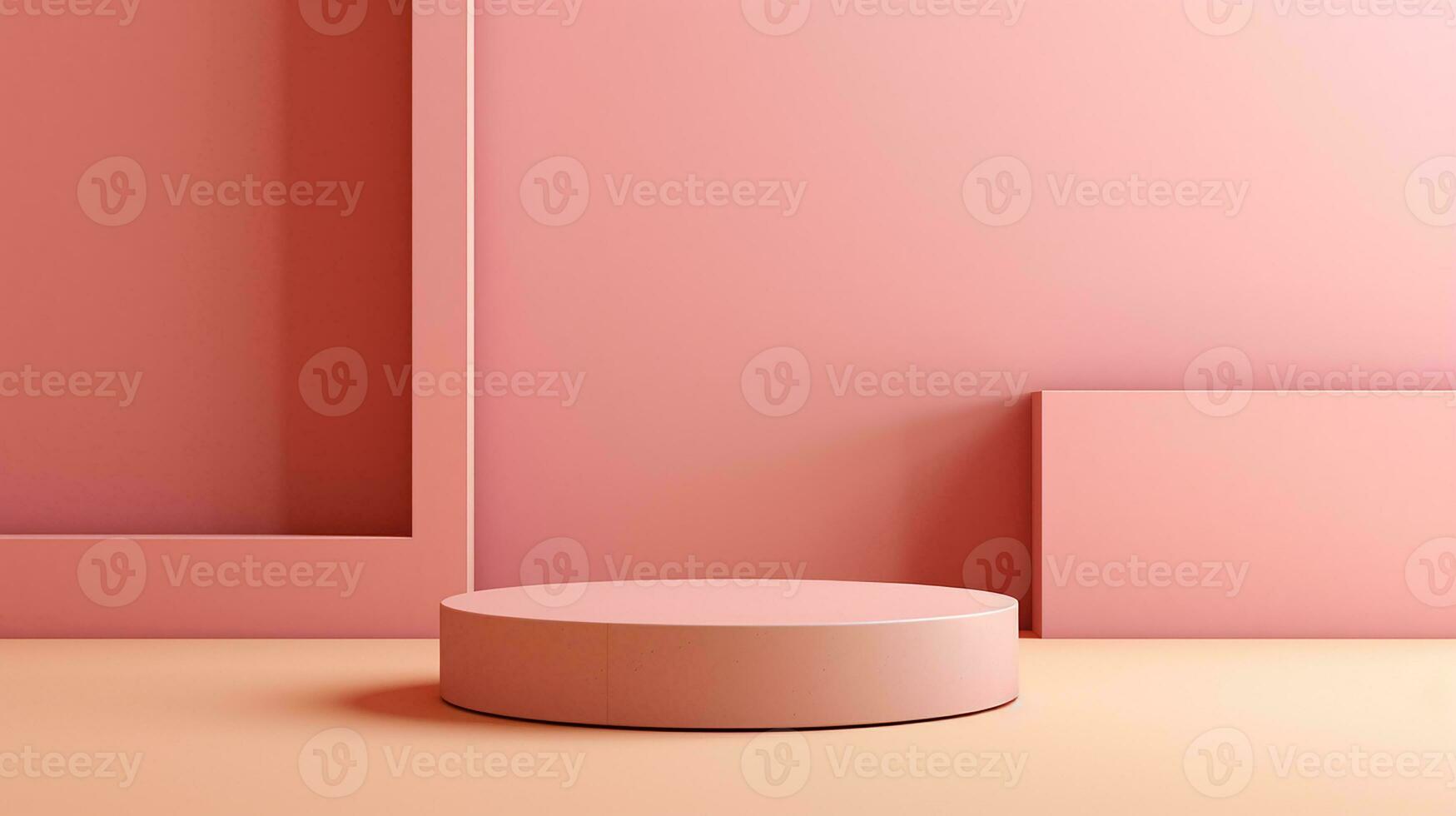 AI generated 3d rendered abstract empty display podium Minimal scene for product display presentation photo