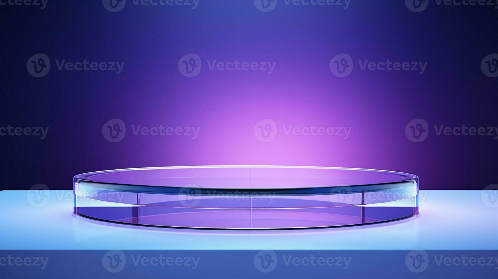 AI generated 3d rendered empty display glass podium Minimal scene for product display presentation photo