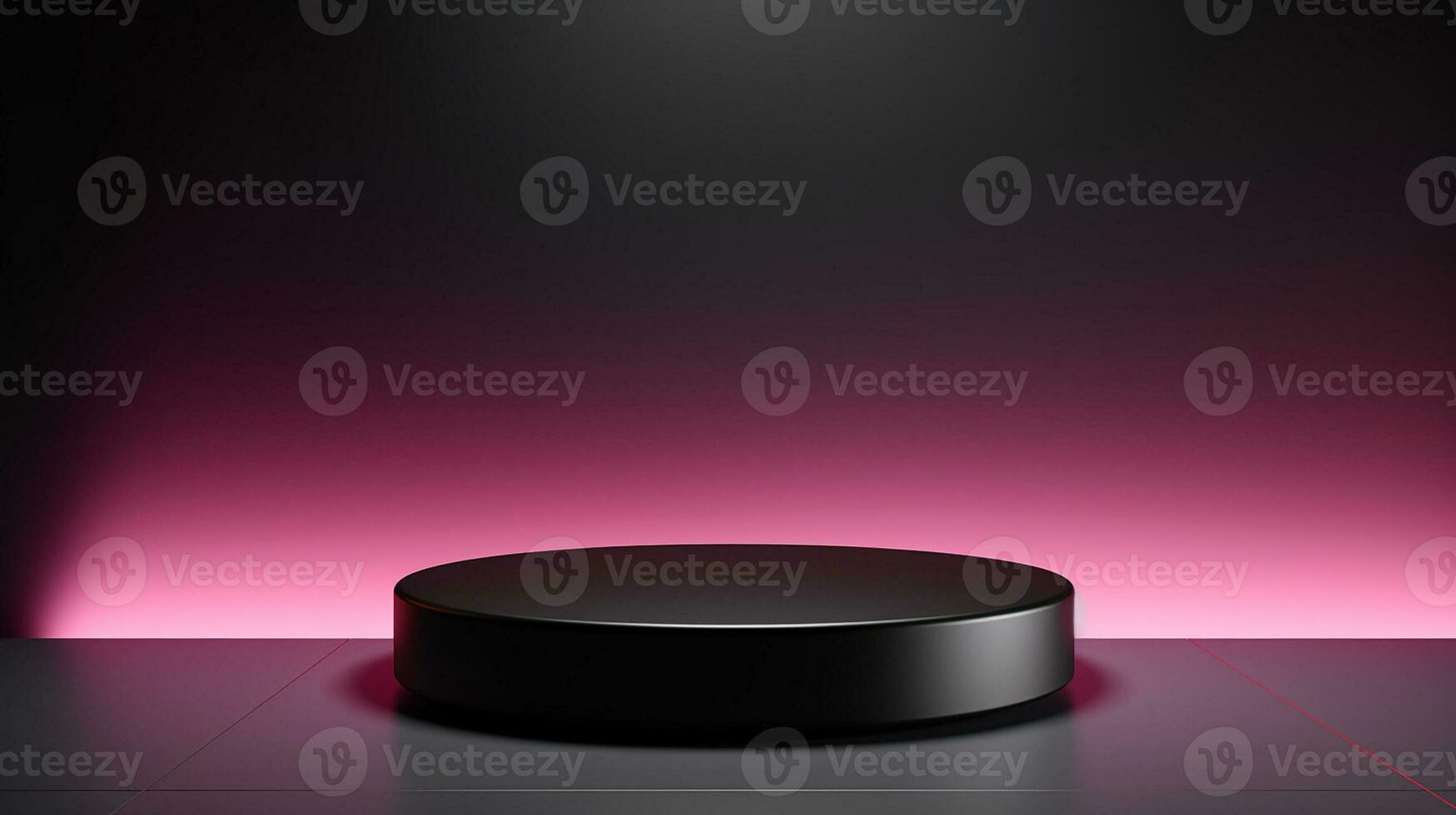 AI generated 3d rendered black theme empty display podium Minimal scene for product display presentation photo