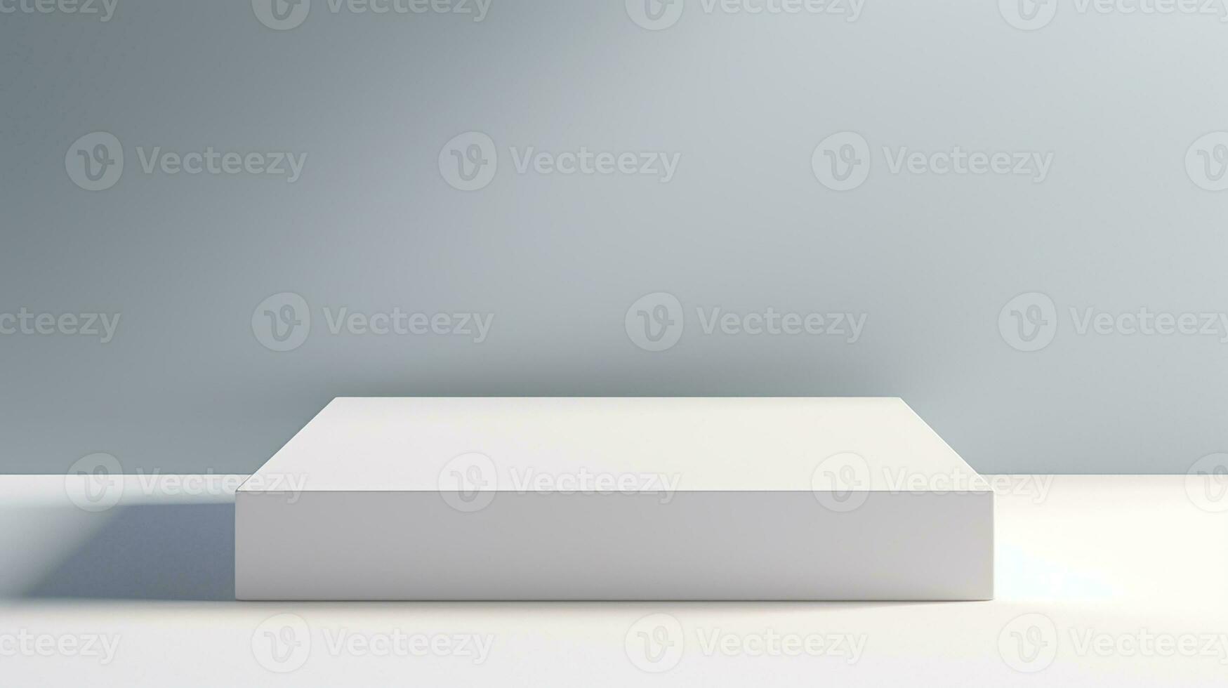 AI generated 3d rendered white empty display podium Minimal scene for product display presentation photo