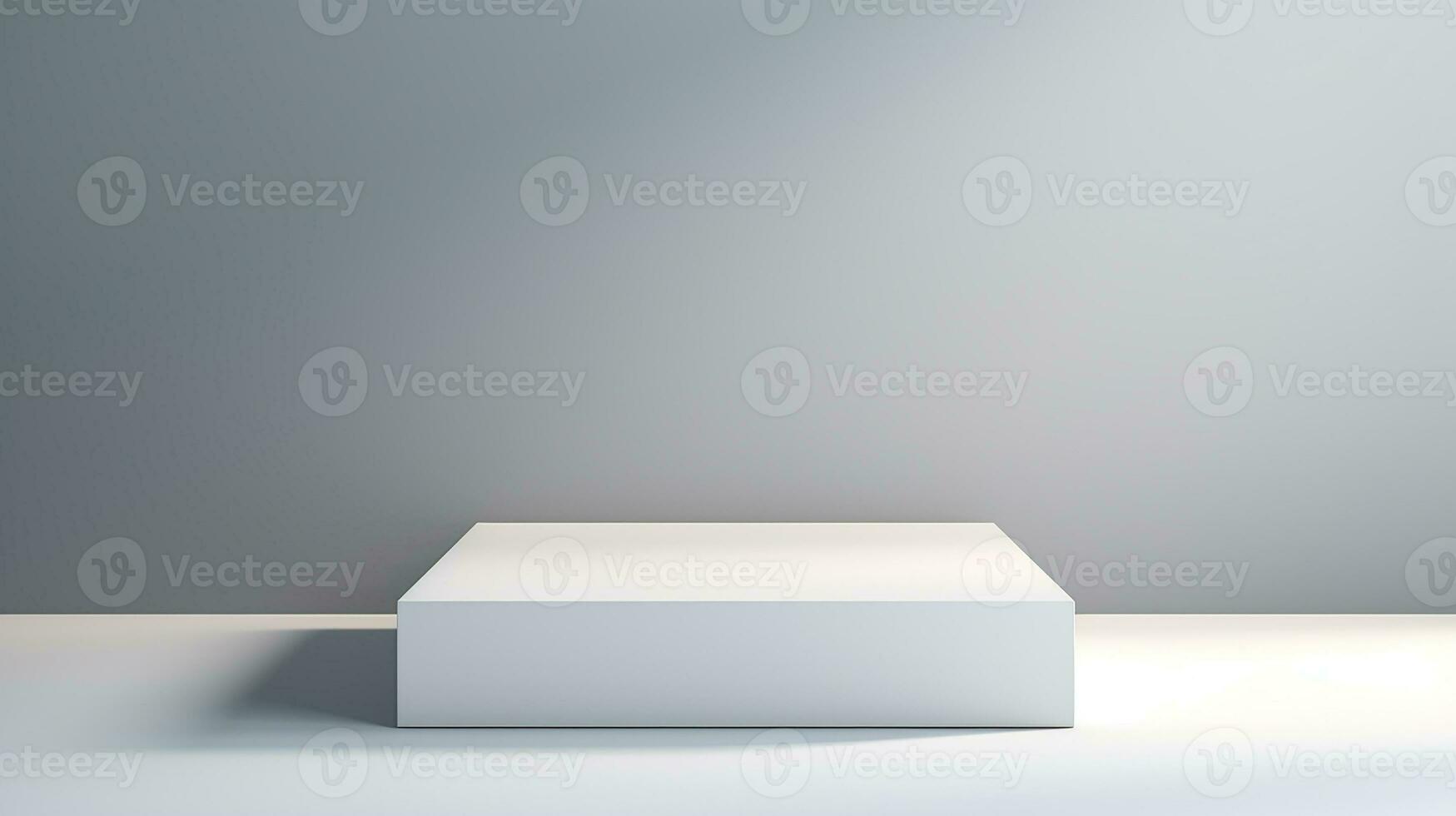 AI generated 3d rendered white empty display podium Minimal scene for product display presentation photo