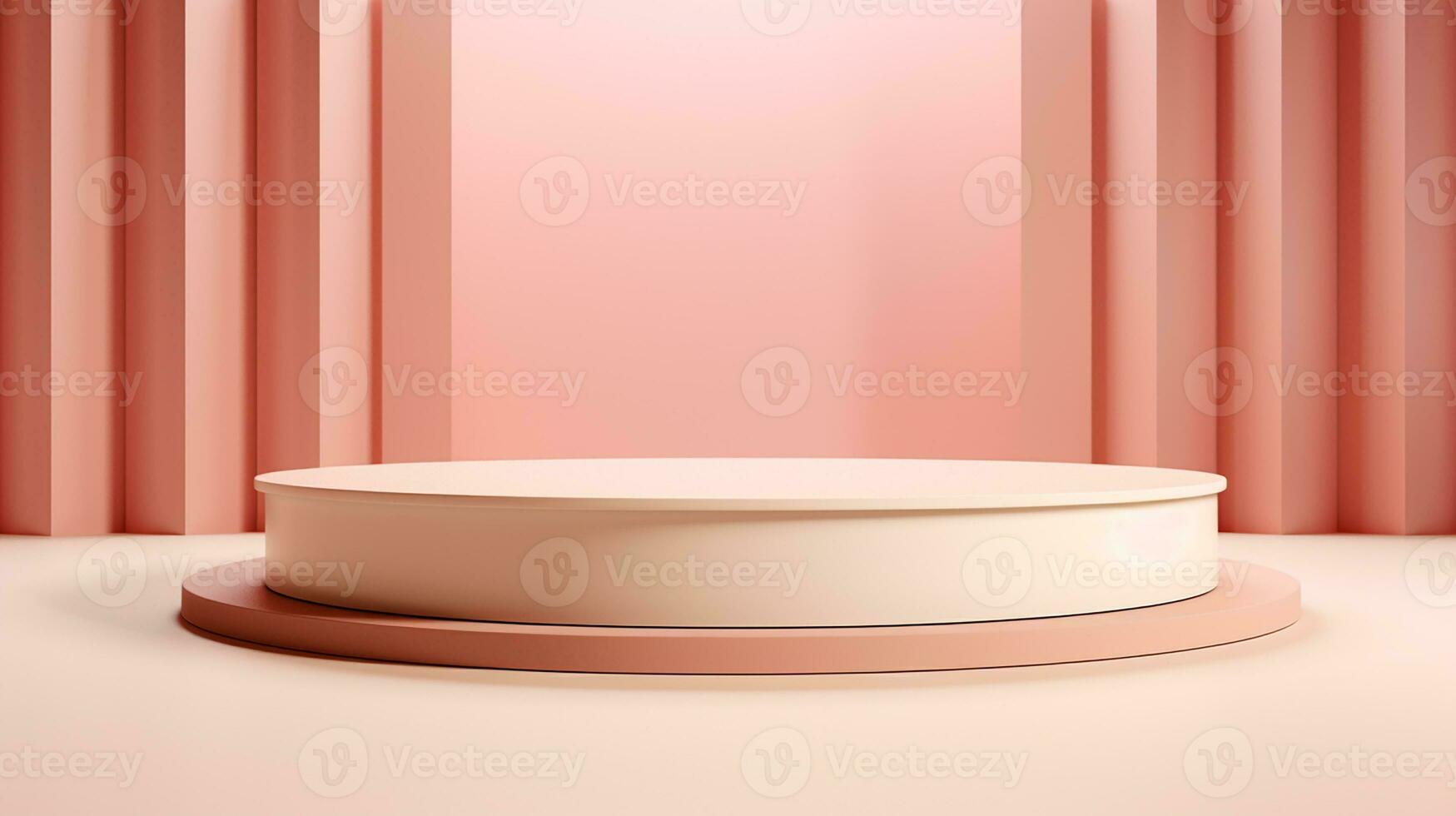 AI generated 3d rendered abstract empty display podium Minimal scene for product display presentation photo