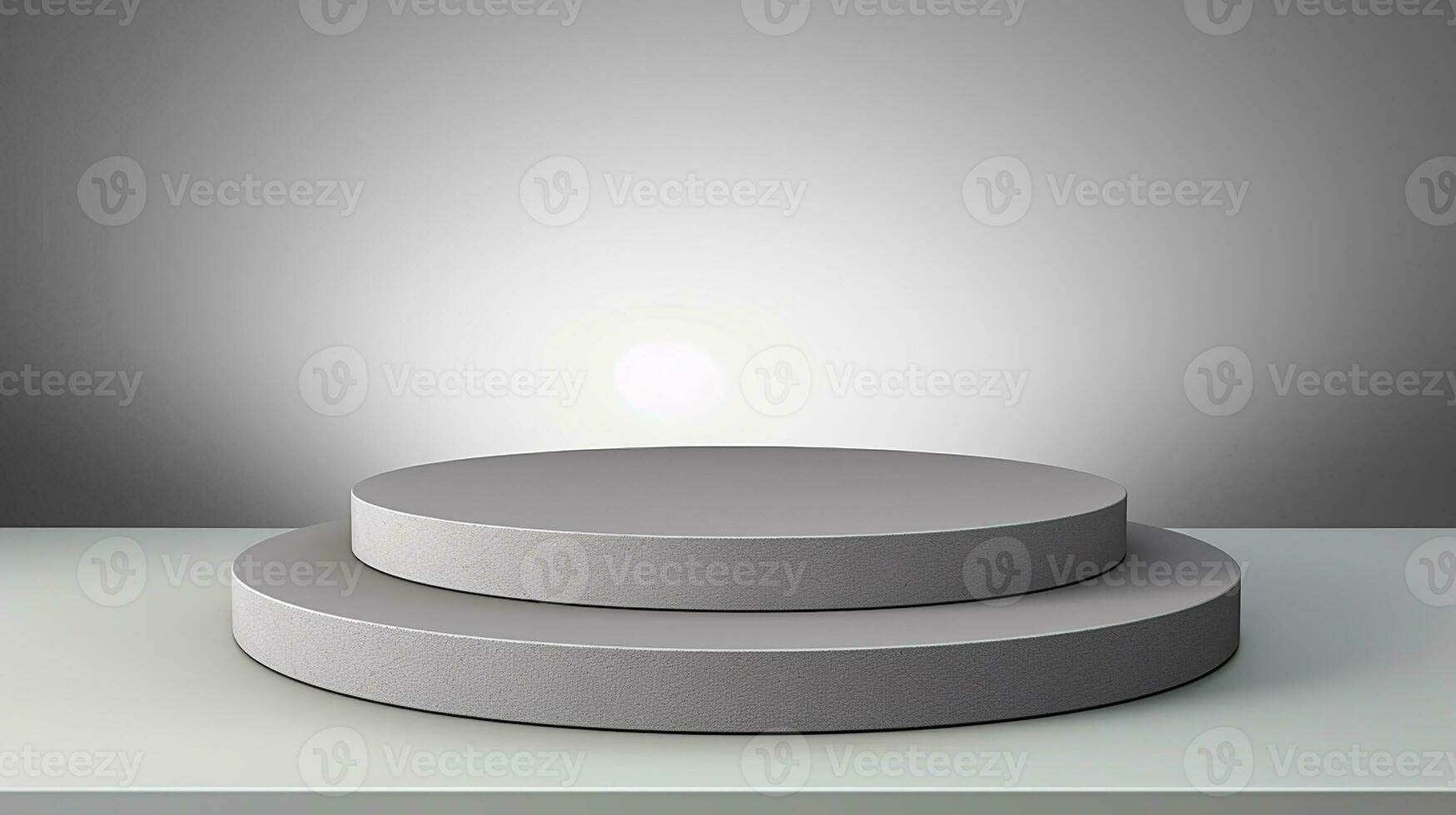 AI generated 3d rendered abstract gray empty display podium Minimal scene for product display presentation photo