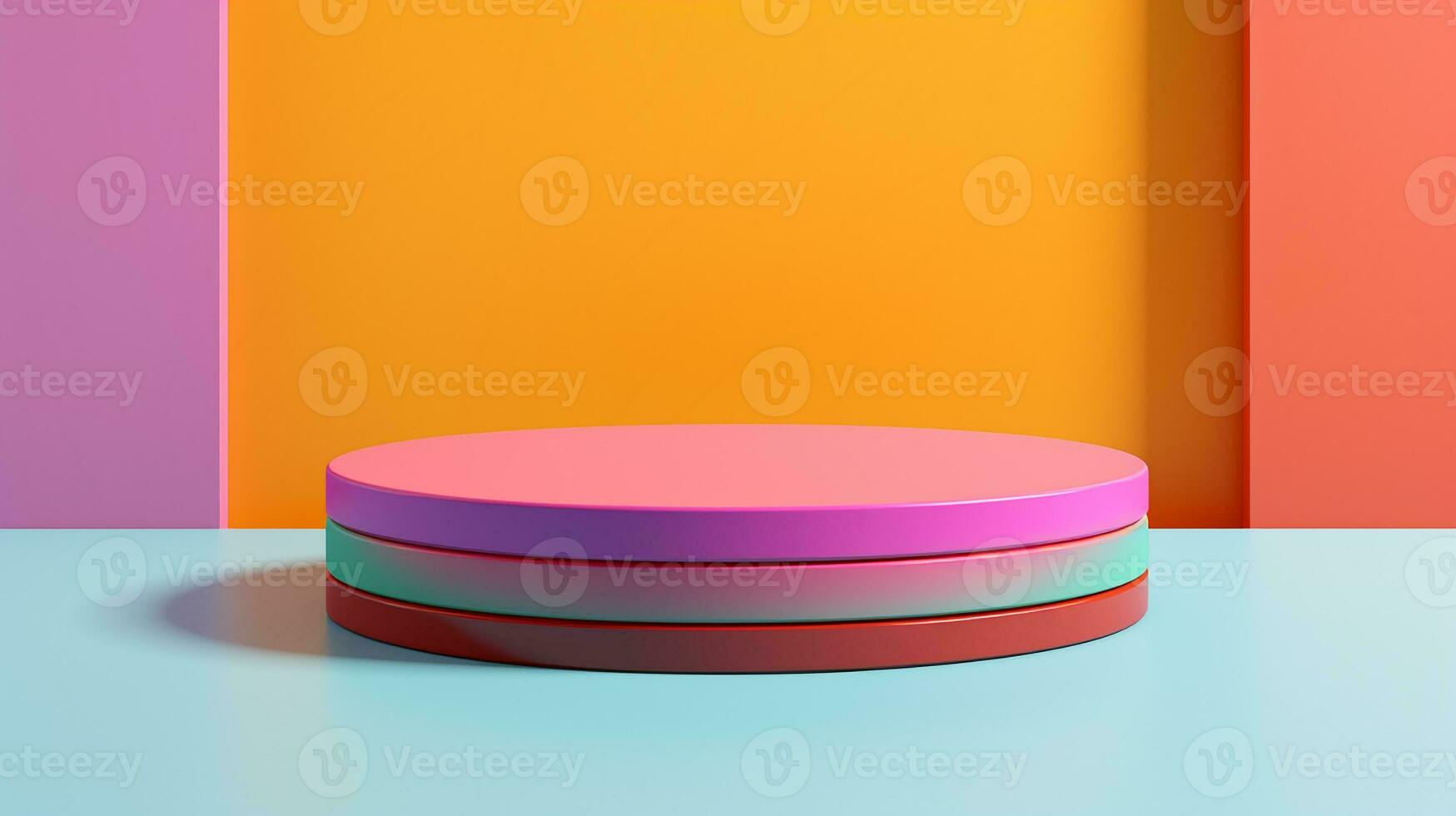 AI generated 3d rendered abstract empty display podium Minimal scene for product display presentation photo