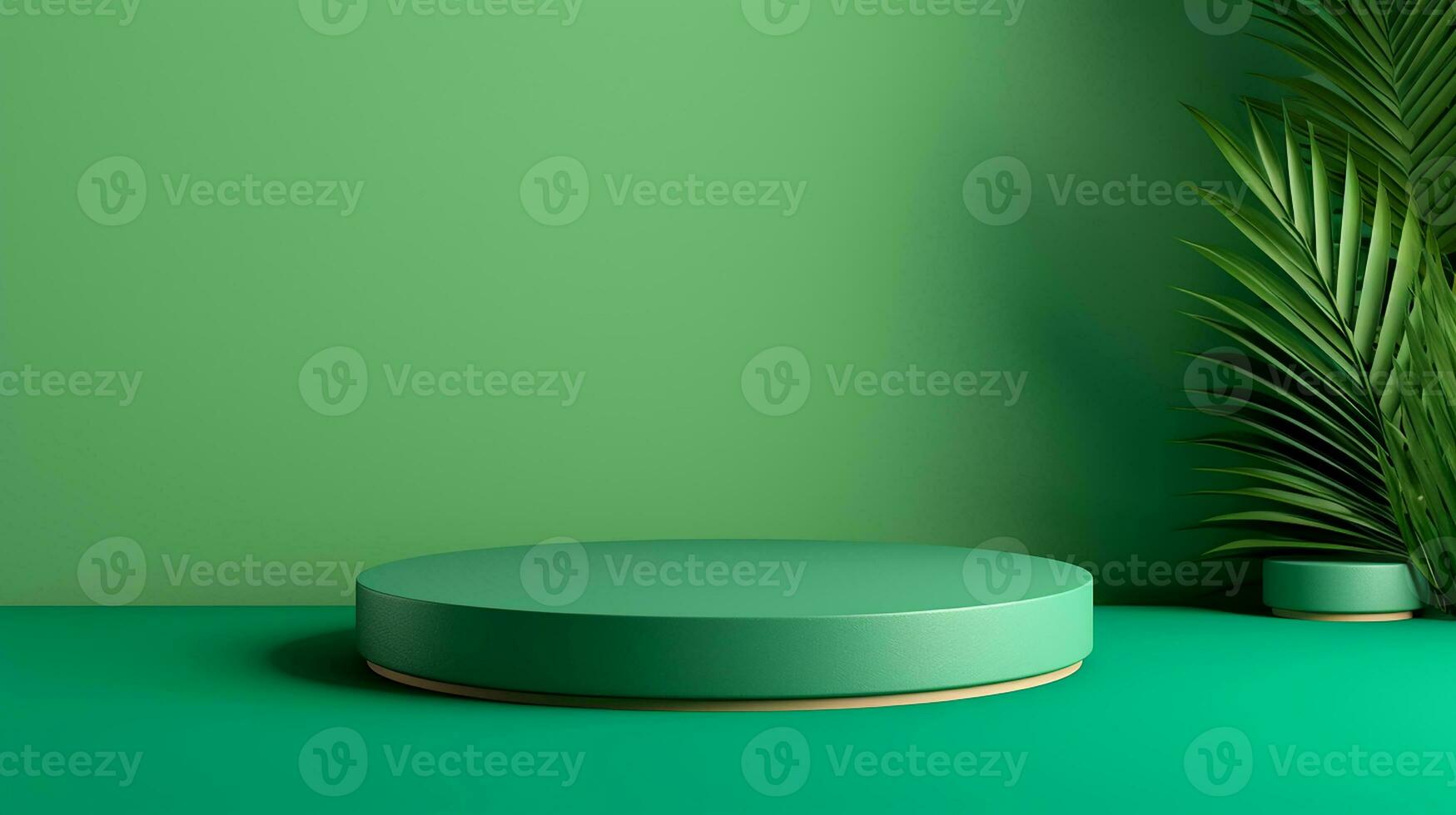 AI generated 3d rendered abstract empty display podium Minimal scene for product display presentation photo