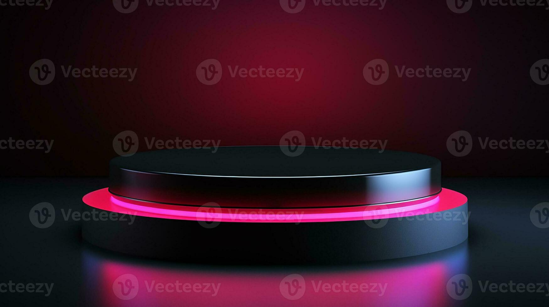 AI generated 3d rendered empty display podium with lights Minimal scene for product display presentation photo