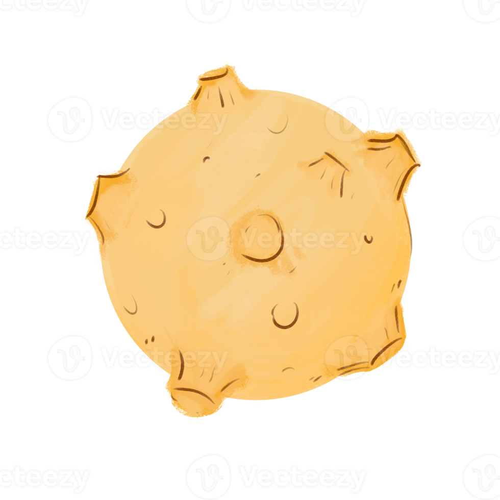 a cartoon drawing of a round object png