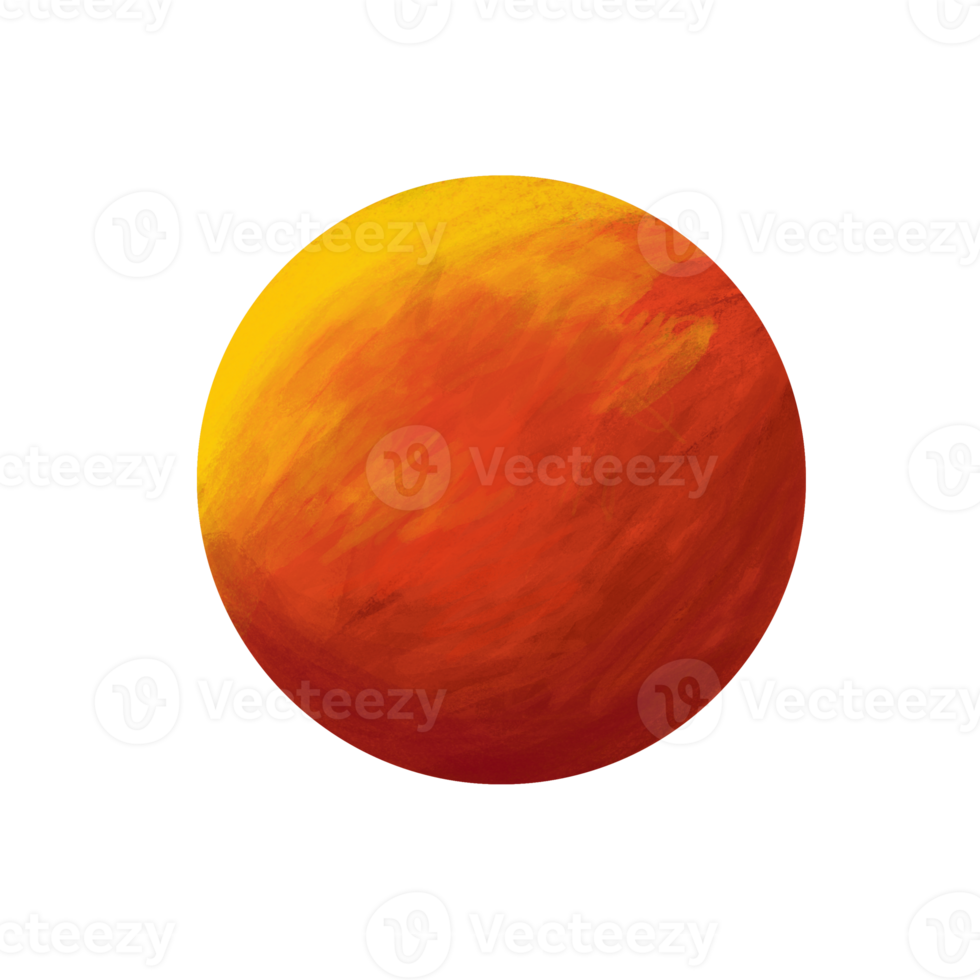 an orange and yellow sphere on a transparent background png