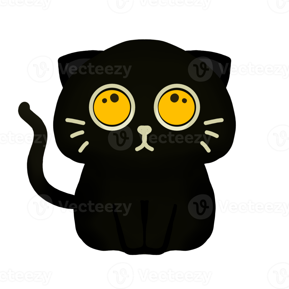 black cat cartoon clip art png