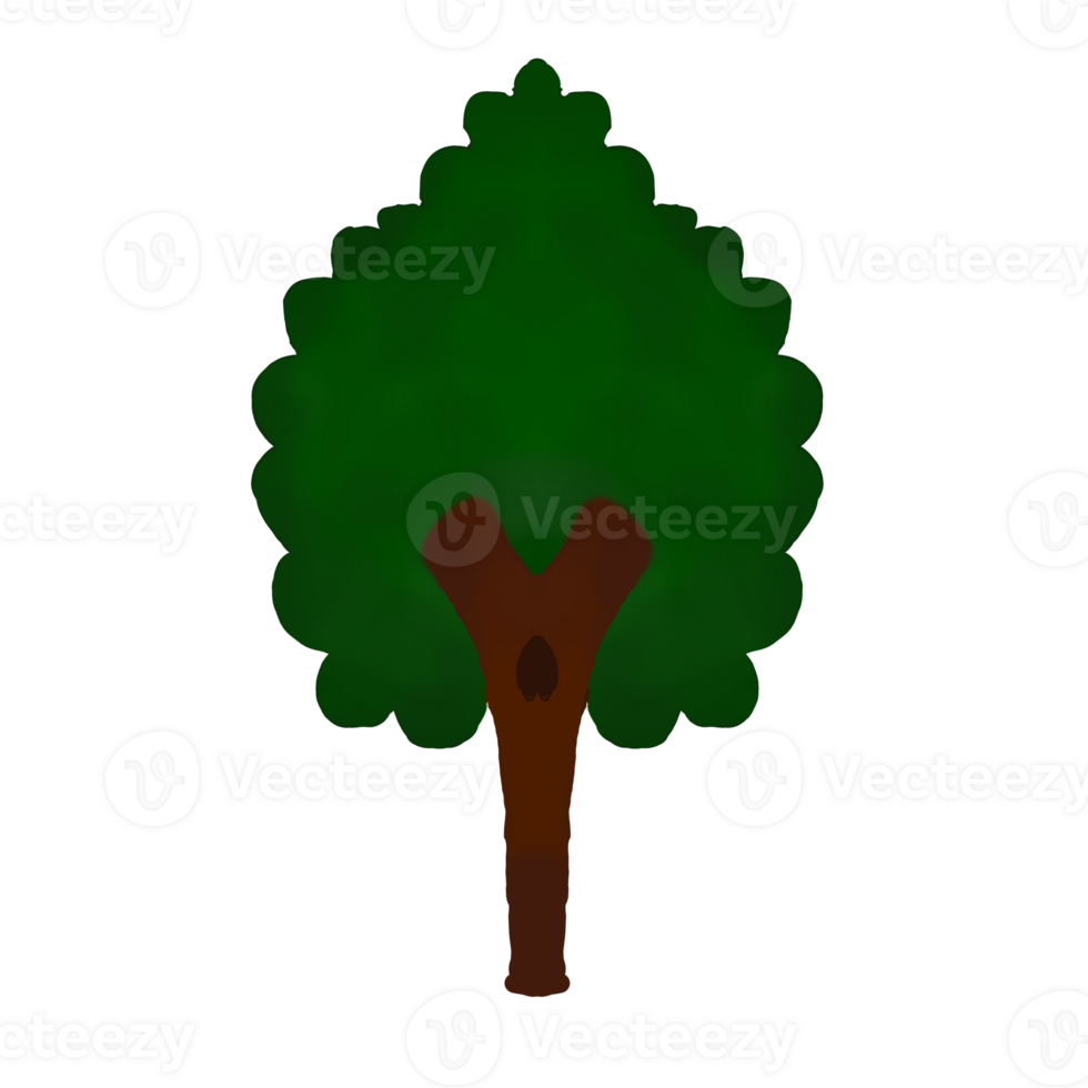a green tree on a transparent background png