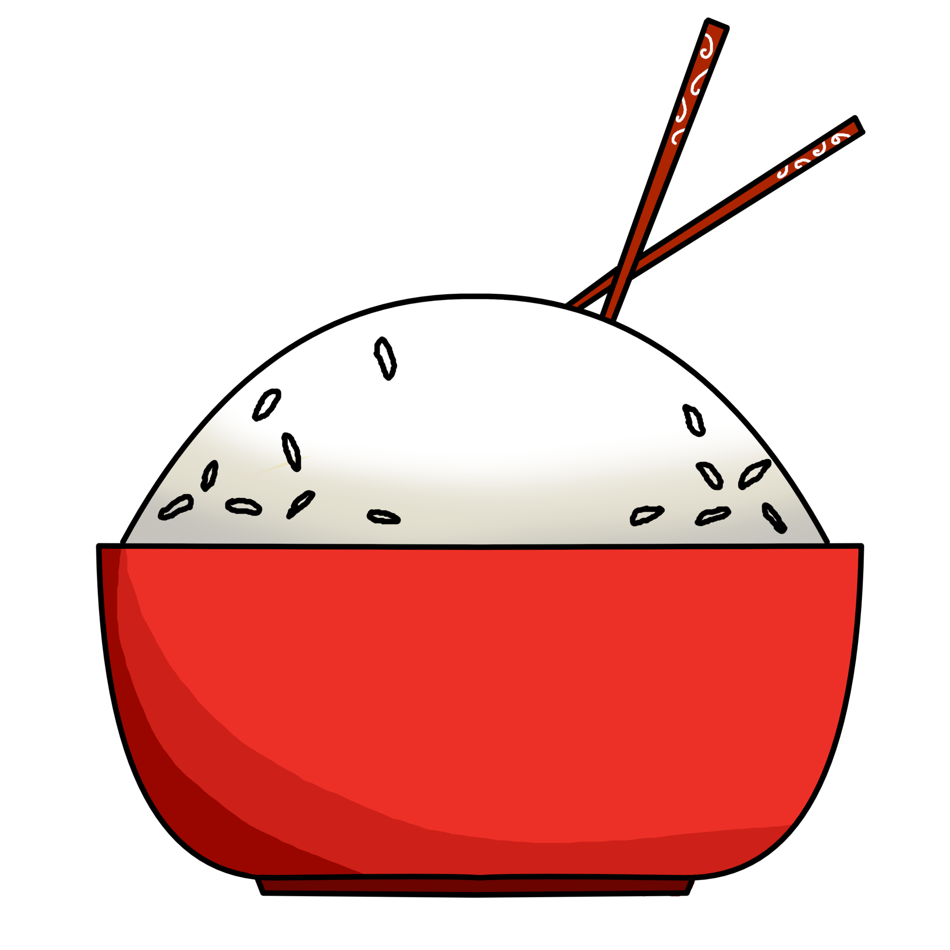 rice bowl with chopsticks and rice in it 35894452 PNG