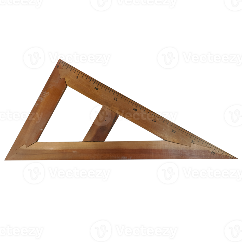 Old wooden triangle without background png