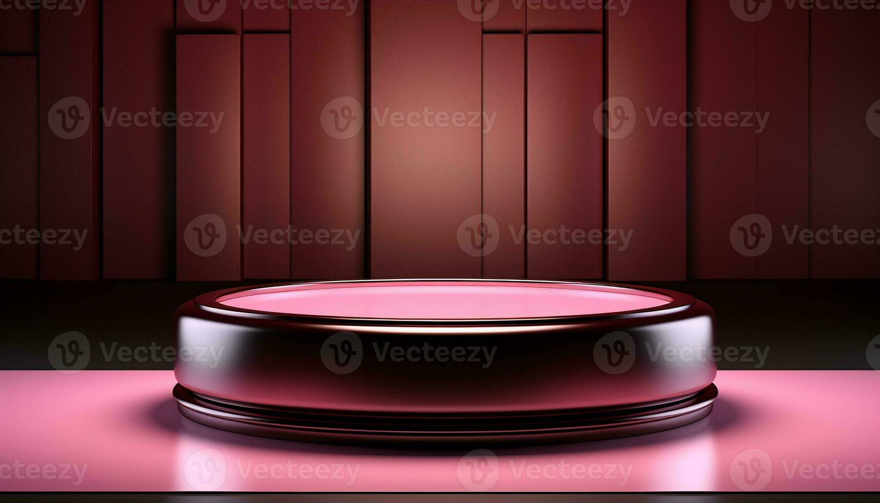 AI generated 3d rendered empty display podium with lights Minimal scene for product display presentation photo