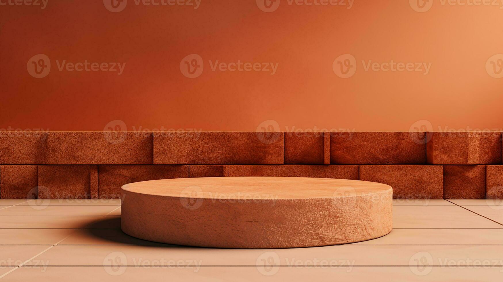 AI generated 3d rendered abstract empty display podium Minimal scene for product display presentation photo