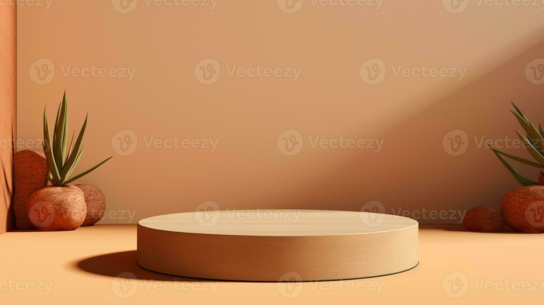 AI generated 3d rendered abstract empty display podium Minimal scene for product display presentation photo