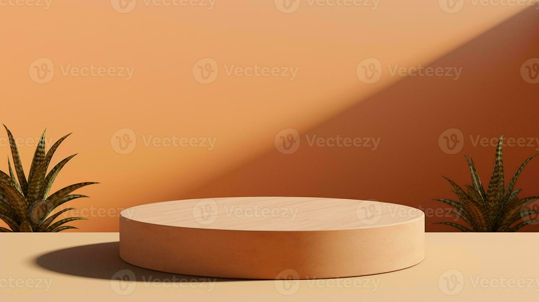 AI generated 3d rendered abstract empty display podium Minimal scene for product display presentation photo