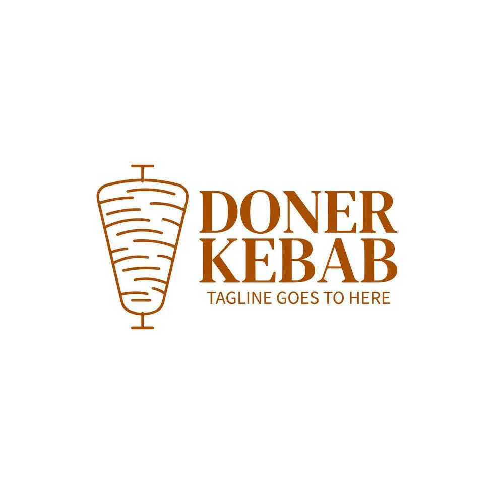 Shawarma logo for restaurants and markets. Doner kebab logo template. vector