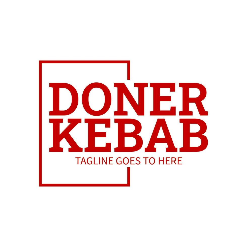 logotipo de shawarma para restaurantes y mercados. plantilla de logotipo de doner kebab. vector