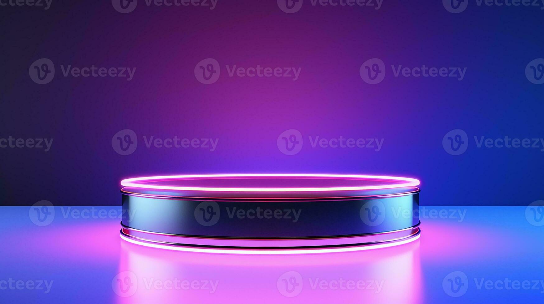 AI generated 3d rendered empty display podium with lights Minimal scene for product display presentation photo