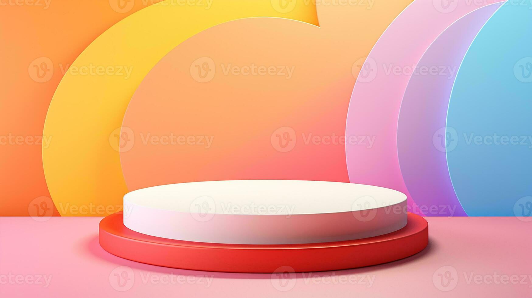 AI generated 3d rendered abstract empty display podium Minimal scene for product display presentation photo