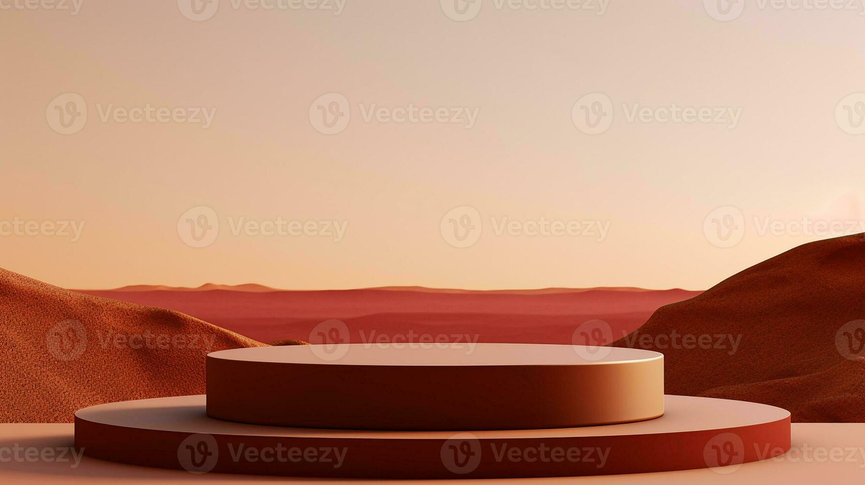 AI generated 3d rendered abstract empty display podium Minimal scene for product display presentation photo