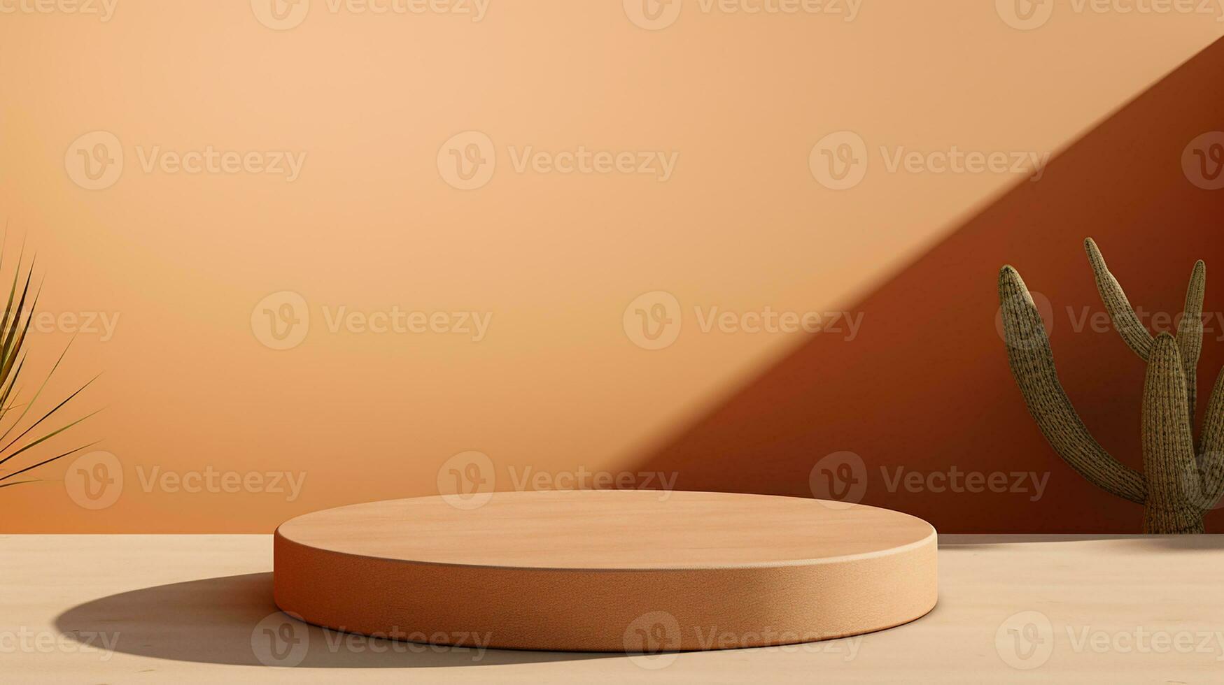 AI generated 3d rendered abstract empty display podium Minimal scene for product display presentation photo