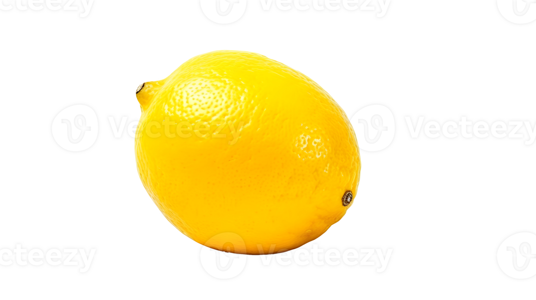 AI generated Close up photo of fresh and tasty lemon without background. Transparent PNG inside