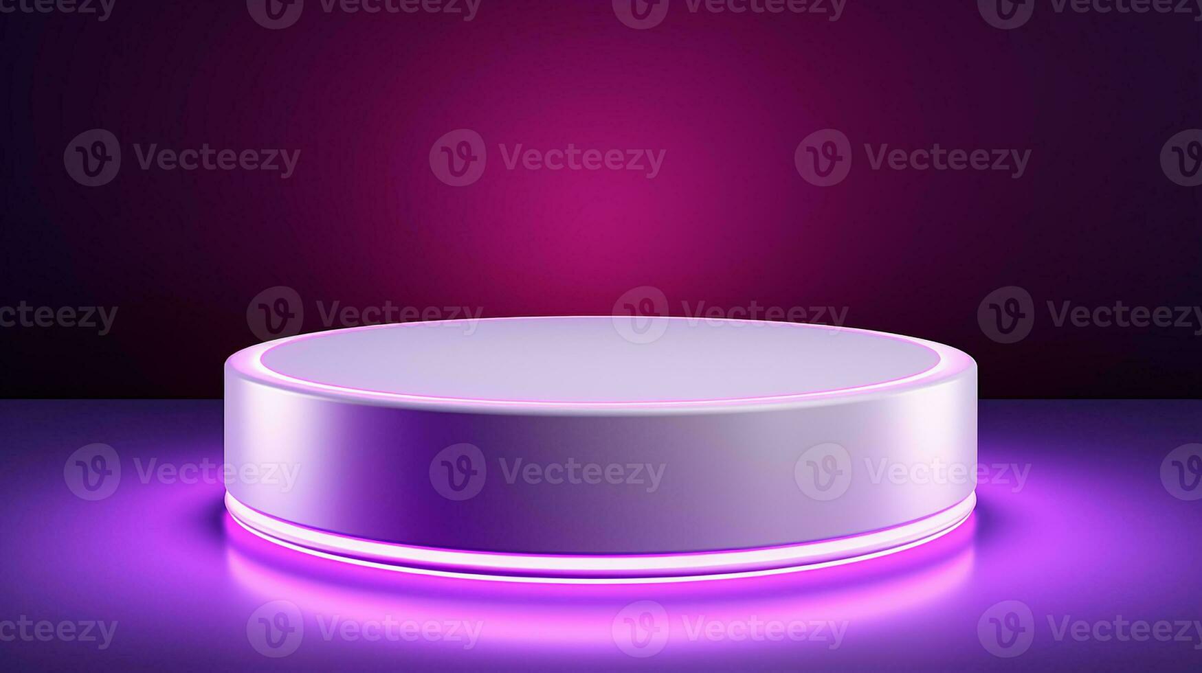 AI generated 3d rendered empty display podium with lights Minimal scene for product display presentation photo