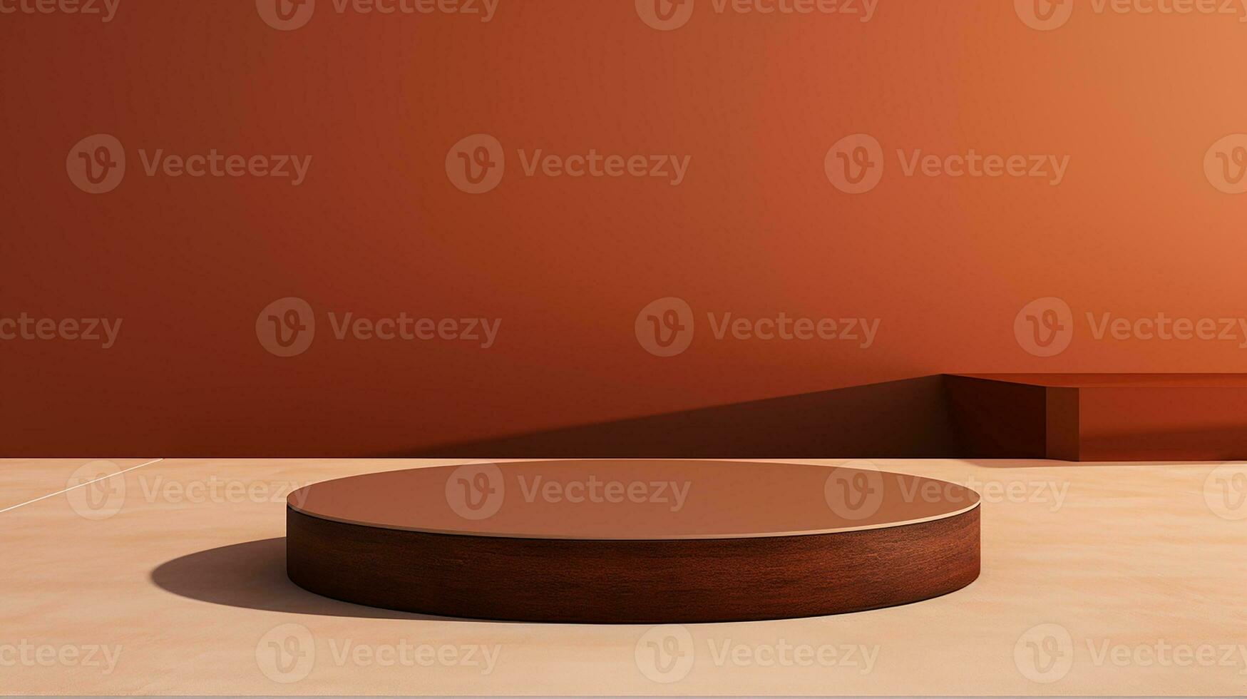 AI generated 3d rendered abstract empty display podium Minimal scene for product display presentation photo