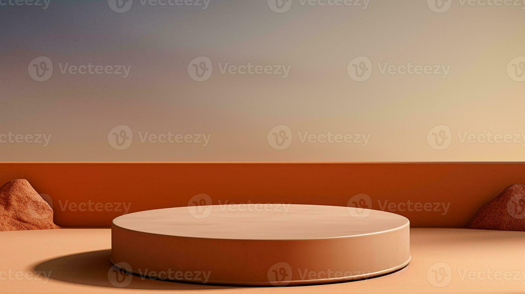 AI generated 3d rendered abstract empty display podium Minimal scene for product display presentation photo