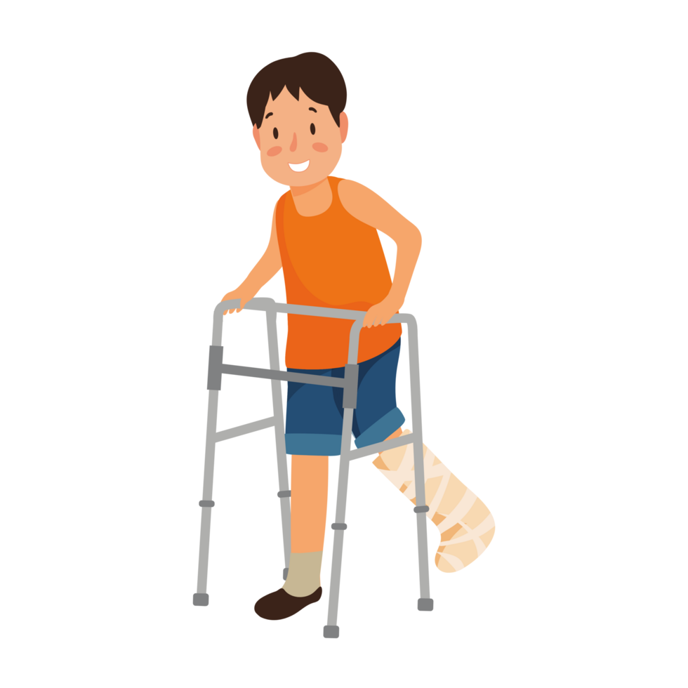 AI generated Child foot fracture png