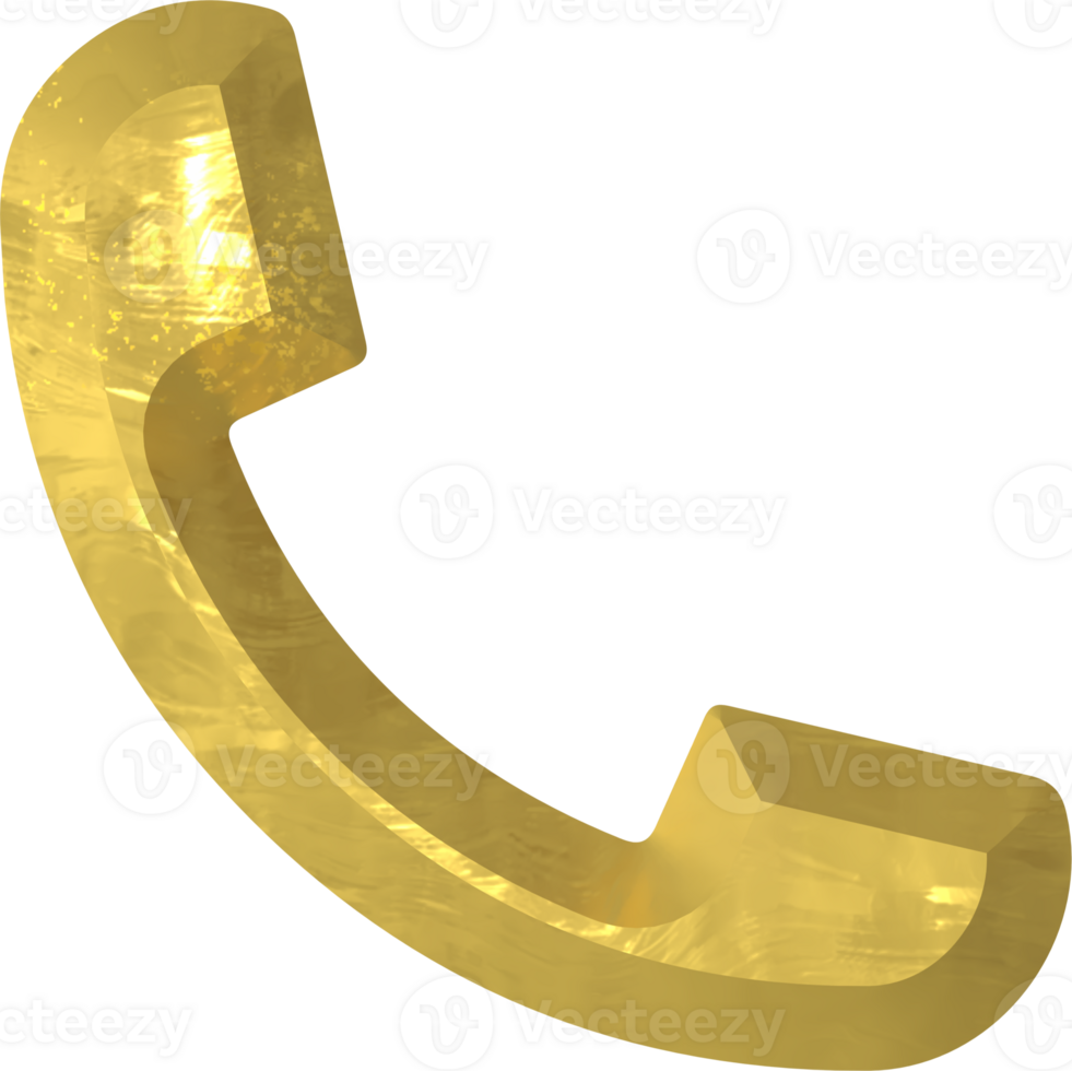 Golden phone illustration png