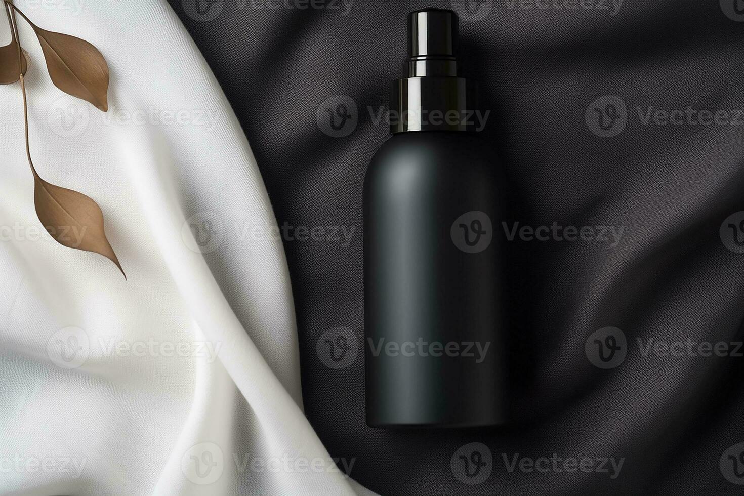 AI generated Beauty cosmetics products concept tube container cream tube, jar and serum on background, top view, flat lay, photo