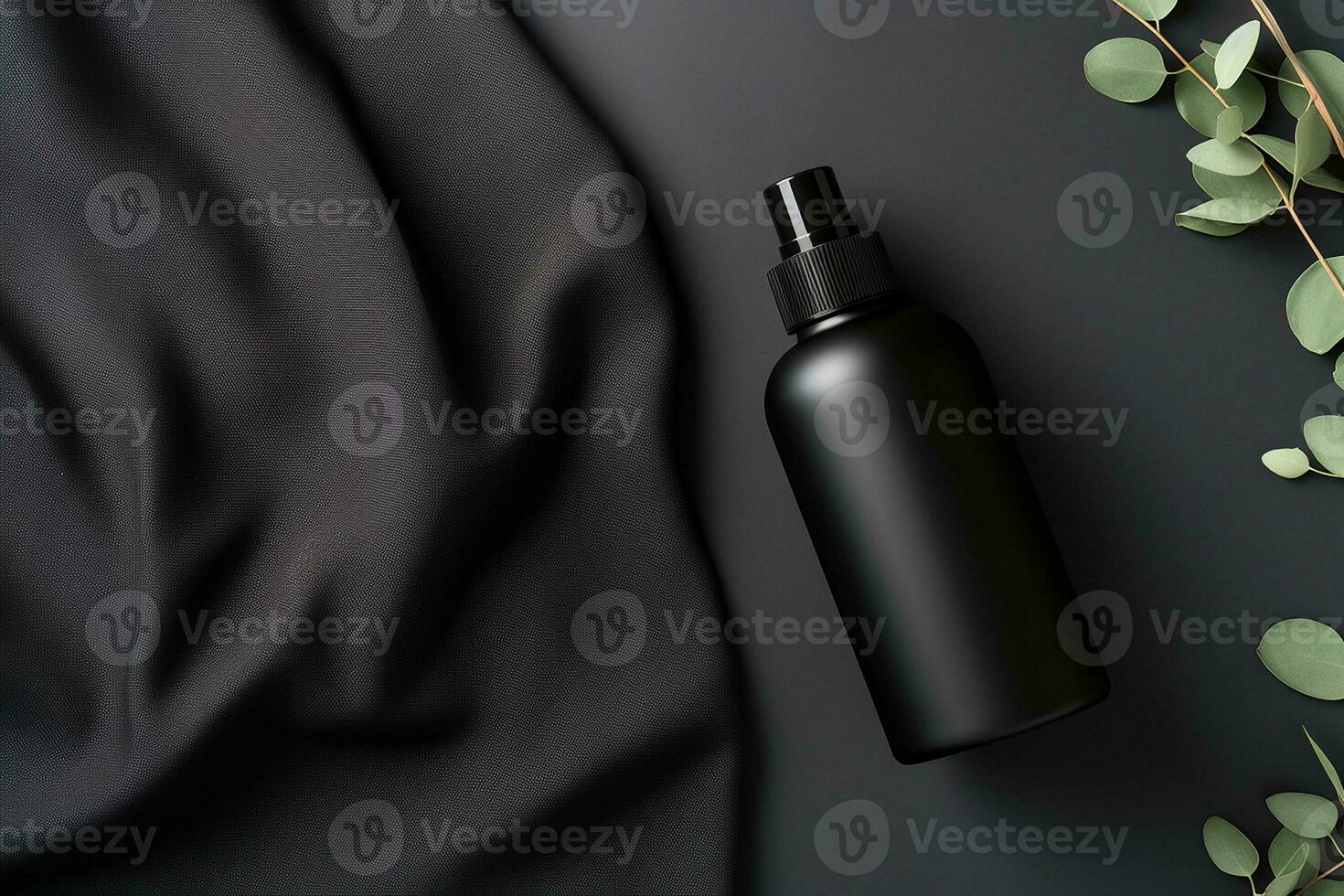 AI generated Beauty cosmetics products concept tube container cream tube, jar and serum on background, top view, flat lay, photo