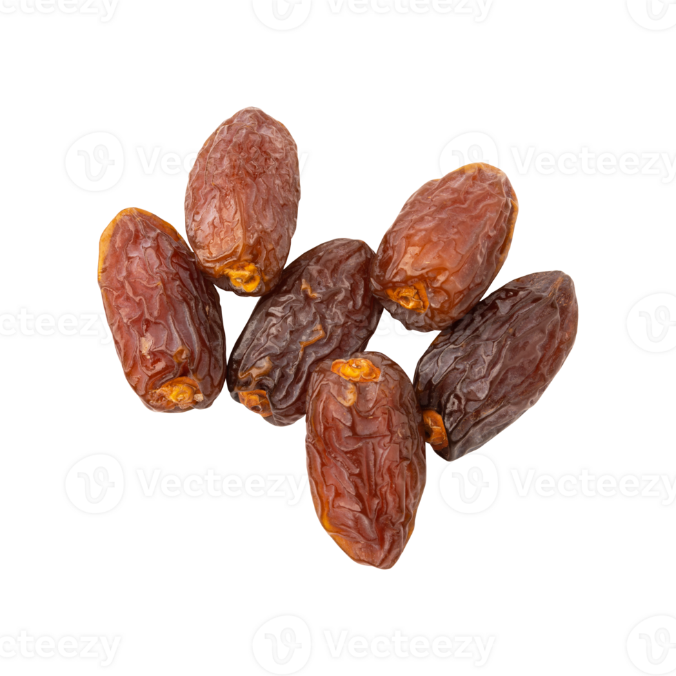 Sweet fresh medjool dates isolated on transparent background png