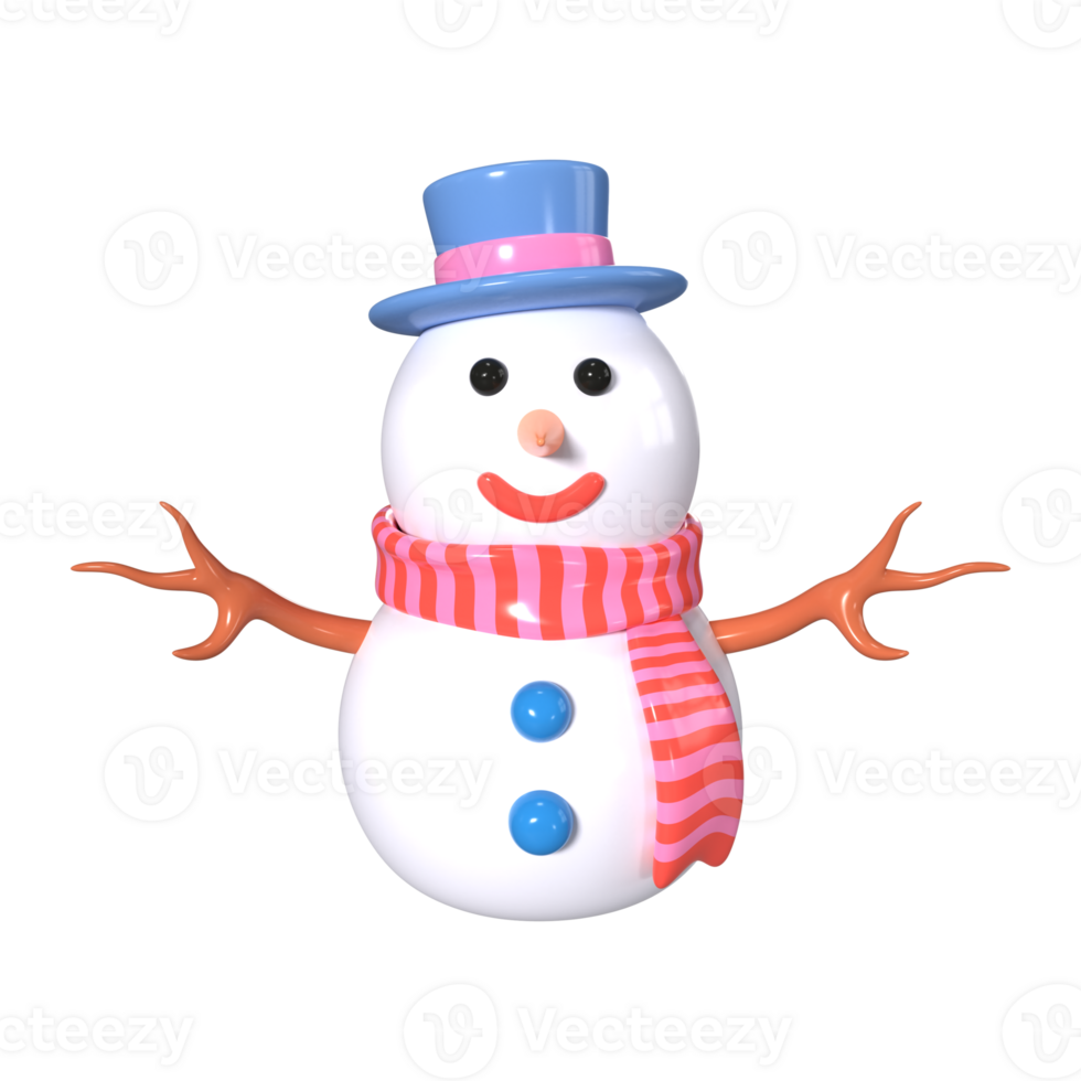 Snowman 3D Illustration Icon png