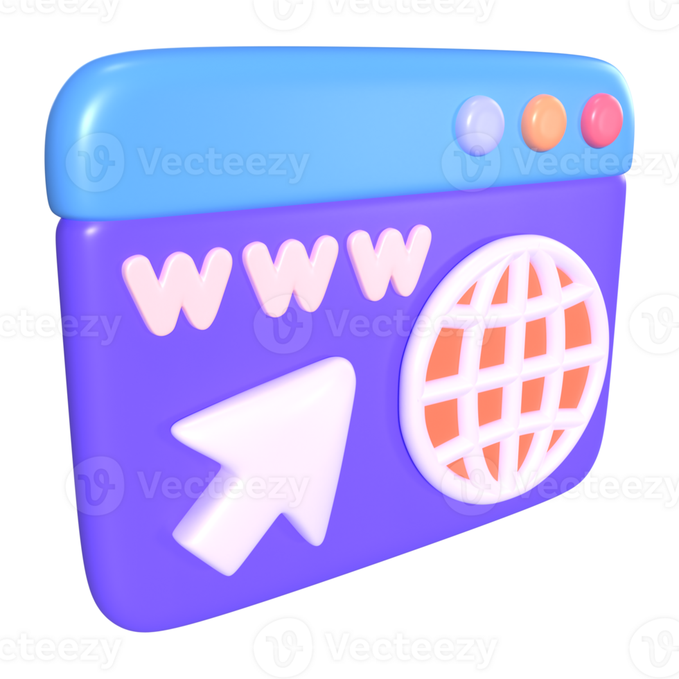 Browser 3D Illustration Icon png