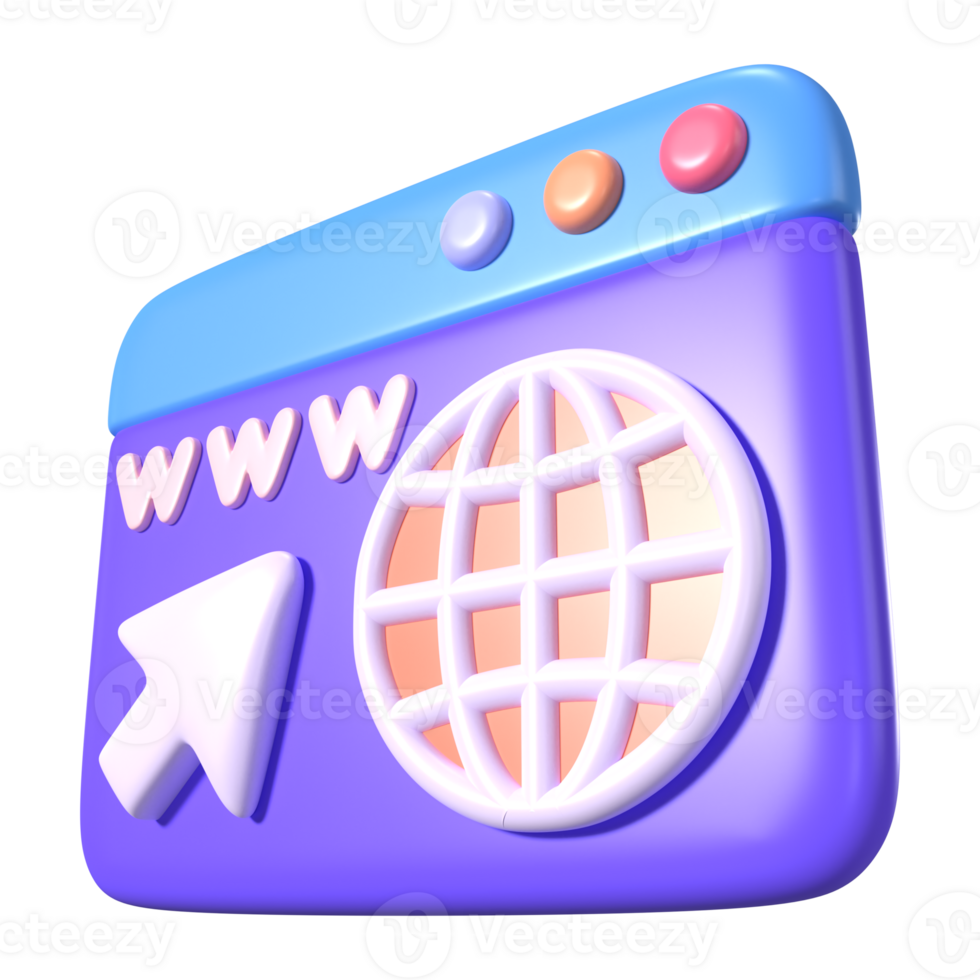 Browser 3D Illustration Icon png